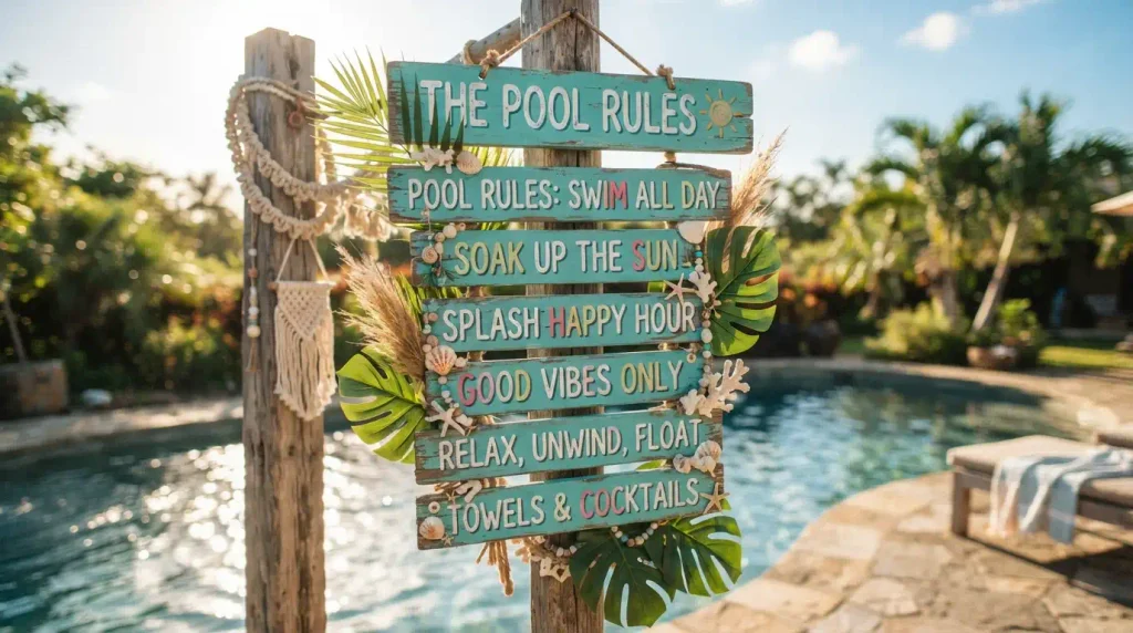 DIY Ideas: Making Custom Fun Pool Signs