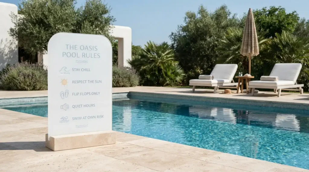 fun pool signs