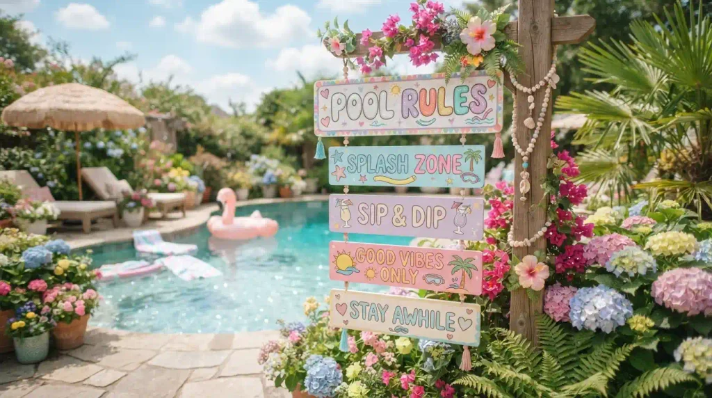 Why Every Backyard Swimming Space Needs Fun Pool Signs